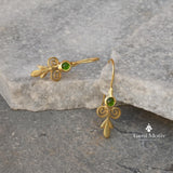 Handcrafted Victorian Gold Peridot Earrings • August Birthstone Jewelry Gift • Gold Dangle Earrings • Peridot Drops