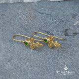 Handcrafted Victorian Gold Peridot Earrings • August Birthstone Jewelry Gift • Gold Dangle Earrings • Peridot Drops