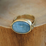 14K Gold Filled Ring With Aquamarine Gemstone Rings