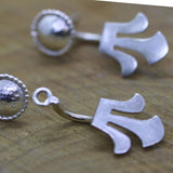 925 Sterling Silver Jacket And Post Earrings