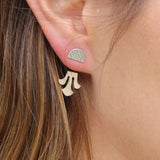 925 Sterling Silver Stud Jacket Earrings