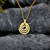 Dainty Silver Spiral Pendant Necklace