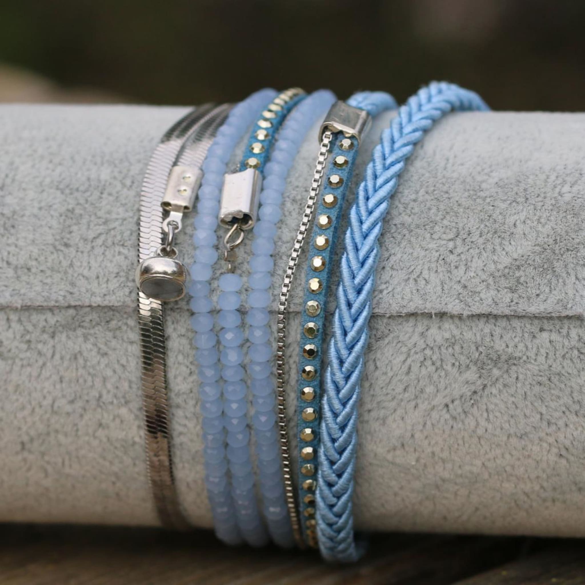White Serenity • Beaded Leather Bracelet | INMIND Handcrafted Jewellery